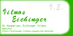 vilmos eichinger business card